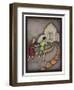 Hansel and Gretel Follow the Path up to the Witches House-Jennie Harbour-Framed Art Print