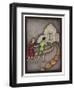 Hansel and Gretel Follow the Path up to the Witches House-Jennie Harbour-Framed Art Print