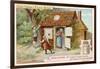 Hansel and Gretel: Hansel and Gretel Find the Gingerbread House-null-Framed Giclee Print