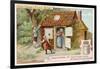 Hansel and Gretel: Hansel and Gretel Find the Gingerbread House-null-Framed Giclee Print