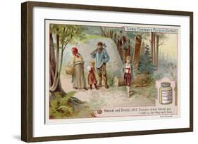 Hansel and Gretel: Hansel Leaving a Trail of Pebbles to Find the Way Home-null-Framed Giclee Print