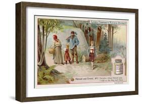 Hansel and Gretel: Hansel Leaving a Trail of Pebbles to Find the Way Home-null-Framed Giclee Print