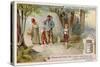 Hansel and Gretel: Hansel Leaving a Trail of Pebbles to Find the Way Home-null-Stretched Canvas