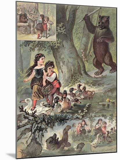 Hansel and Gretel in the Forest, c.1880-Carl Offterdinger-Mounted Giclee Print