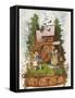 Hansel and Gretel Outside the Gingerbread House-Ludwig Richter-Framed Stretched Canvas