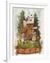 Hansel and Gretel Outside the Gingerbread House-Ludwig Richter-Framed Premium Giclee Print