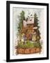 Hansel and Gretel Outside the Gingerbread House-Ludwig Richter-Framed Premium Giclee Print