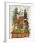 Hansel and Gretel Outside the Gingerbread House-Ludwig Richter-Framed Giclee Print