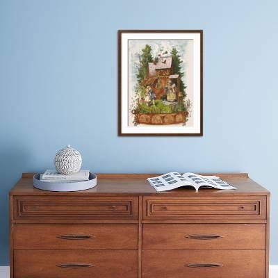 Hansel and Gretel Outside the Gingerbread House' Giclee Print - Ludwig  Richter | AllPosters.com