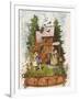 Hansel and Gretel Outside the Gingerbread House-Ludwig Richter-Framed Giclee Print