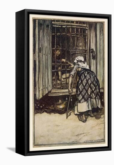 Hansel and Gretel-Arthur Rackham-Framed Stretched Canvas