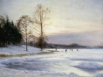 Skaters on a Frozen Pond-Hansen Sigvard-Laminated Giclee Print