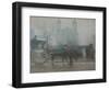 Hansom Cab at All Saints, 1910 (Oil on Canvas)-Adolphe Valette-Framed Giclee Print