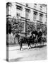 Hansom Cab (B/W Photo)-English Photographer-Stretched Canvas