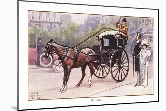 Hansom Cab-Ernest Ibbetson-Mounted Giclee Print