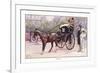 Hansom Cab-Ernest Ibbetson-Framed Giclee Print