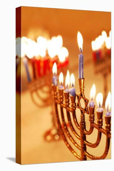 Hanukkah Candles-Carly Hennigan-Stretched Canvas