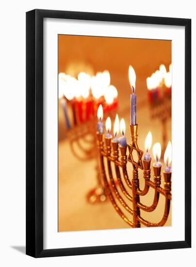 Hanukkah Candles-Carly Hennigan-Framed Premium Photographic Print