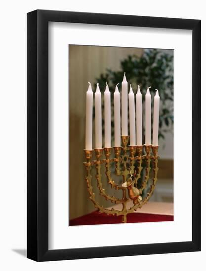 Hanukkha with nine candles, France-Godong-Framed Photographic Print