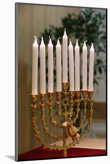 Hanukkha with nine candles, France-Godong-Mounted Photographic Print