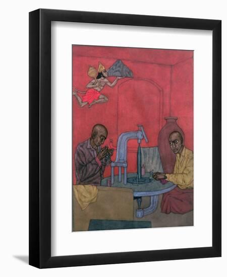 Hanuman - Diamond Polishers, 1996-Shanti Panchal-Framed Giclee Print