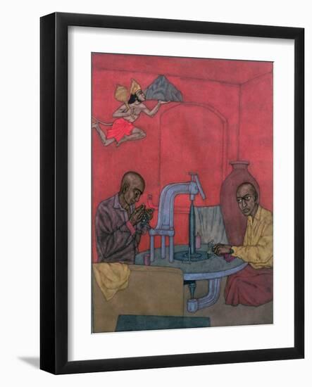 Hanuman - Diamond Polishers, 1996-Shanti Panchal-Framed Giclee Print