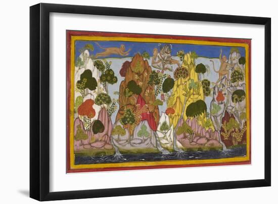 Hanuman Fetches the Magic Herbs-null-Framed Giclee Print