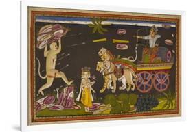Hanuman Fighting-null-Framed Giclee Print