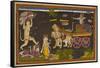 Hanuman Fighting-null-Framed Stretched Canvas