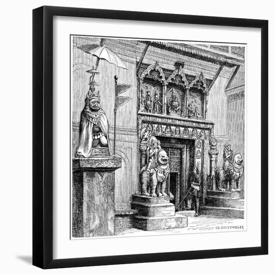 Hanuman Gate of the Royal Palace, Kathmandu, Nepal, 1895-C Goutzwiller-Framed Giclee Print