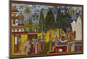 Hanuman in the Ashoka Grove-null-Mounted Giclee Print