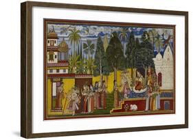 Hanuman in the Ashoka Grove-null-Framed Giclee Print