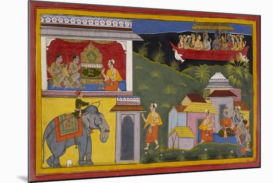 Hanuman Tells Of Rama's Return-Sahib Din-Mounted Giclee Print