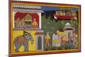 Hanuman Tells Of Rama's Return-Sahib Din-Mounted Giclee Print