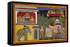 Hanuman Tells Of Rama's Return-Sahib Din-Framed Stretched Canvas