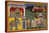 Hanuman Tells Of Rama's Return-Sahib Din-Stretched Canvas