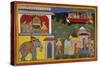 Hanuman Tells Of Rama's Return-Sahib Din-Stretched Canvas