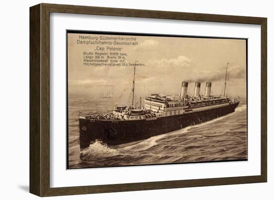 Hapag, Cap Polonio, Transatlantik, Dampfschiff-null-Framed Giclee Print