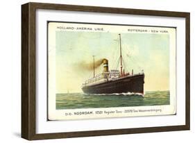 Hapag, D.D. Noordam, Dampfschiff in Fahrt-null-Framed Giclee Print