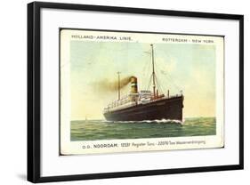 Hapag, D.D. Noordam, Dampfschiff in Fahrt-null-Framed Giclee Print