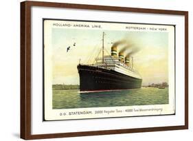 Hapag, D.D. Statendam, Dampfschiff Am Hafen-null-Framed Giclee Print