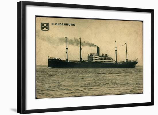 Hapag, D. Oldenburg, Dampfschiff, Rauch Aus D Schlot-null-Framed Giclee Print