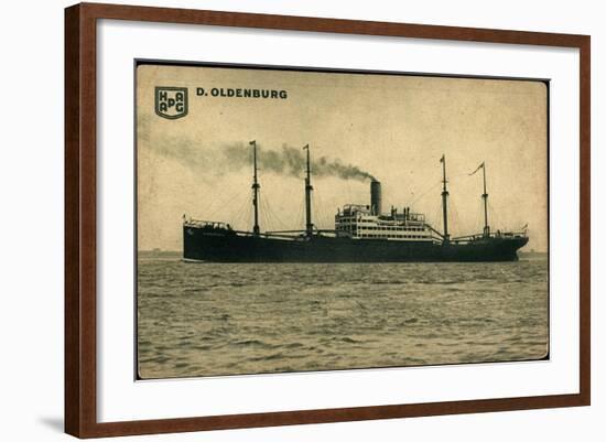 Hapag, D. Oldenburg, Dampfschiff, Rauch Aus D Schlot-null-Framed Giclee Print
