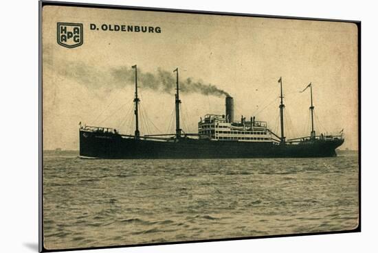 Hapag, D. Oldenburg, Dampfschiff, Rauch Aus D Schlot-null-Mounted Giclee Print