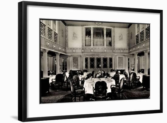 Hapag, Dampfer Deutschland, Speisesaal, 1 Kl-null-Framed Giclee Print