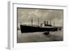 Hapag, Dampfschiff Albert Ballin Vor Anker, Kutter-null-Framed Giclee Print