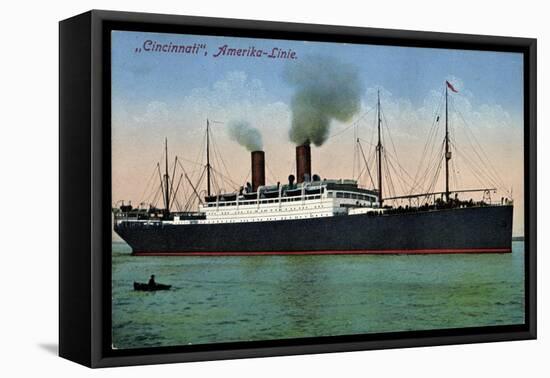 Hapag, Dampfschiff Cincinnati, Amerika Linie-null-Framed Stretched Canvas