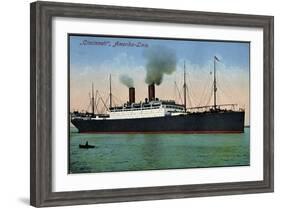 Hapag, Dampfschiff Cincinnati, Amerika Linie-null-Framed Giclee Print