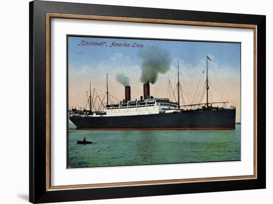 Hapag, Dampfschiff Cincinnati, Amerika Linie-null-Framed Giclee Print