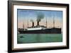 Hapag, Dampfschiff Cincinnati, Amerika Linie-null-Framed Giclee Print
